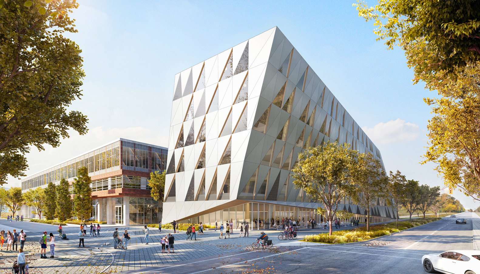 Perkins + Will's Prismatic Facade Scheme Wins Competition for York University Building in